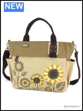 Canvas Print Pocket Tote Women Canvas Tote Bag Shoulder Purse with Detachable